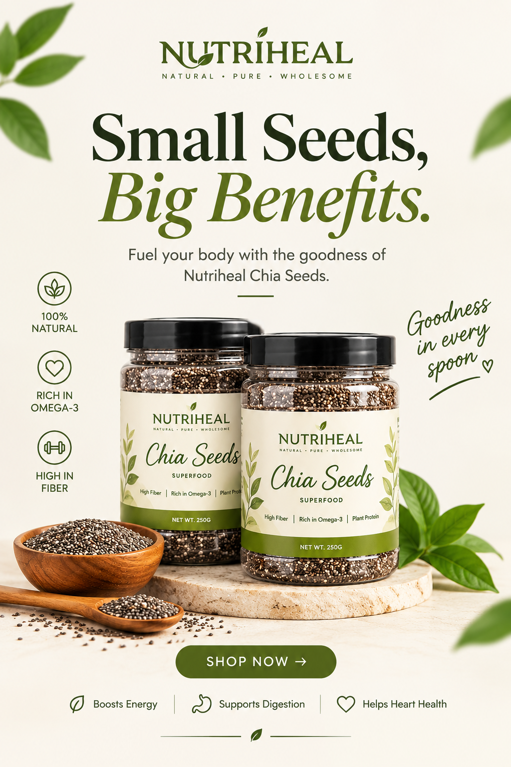 NUTRIHEAL Premium Chia Seeds
